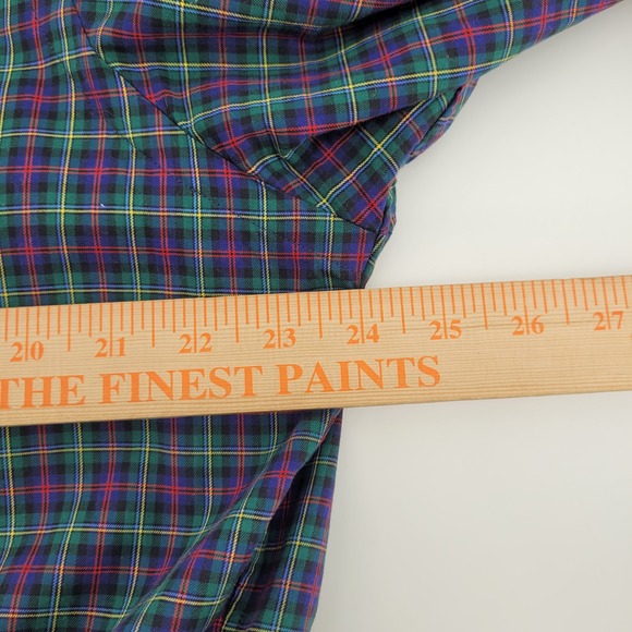 Ralph Lauren Button Down Shirt Mens Large Green Plaid Classic Fit Long Sleeve - Picture 5 of 8